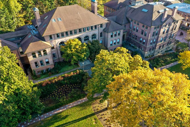 Old main as seen from the sky