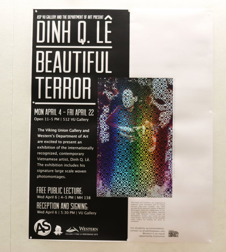 The Viking Union is showing "Dinh Q. Le: Beautiful Terror" in the VU Gallery from April 4 to 22. Photo by Amanda Raschkow / WWU Communications and Marketing intern