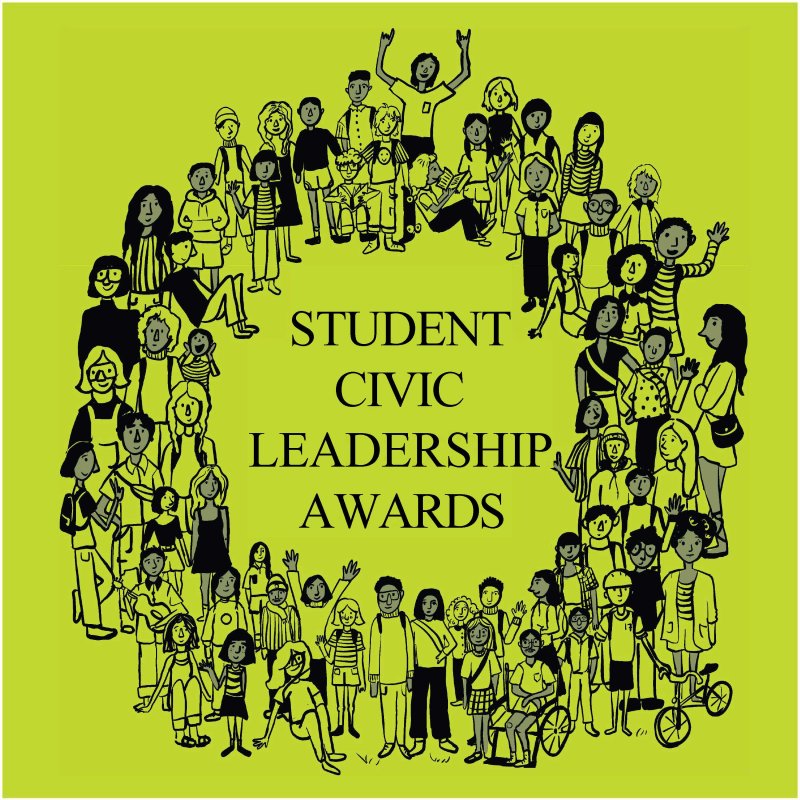 Poster graphic for the Student Civic Leadership Awards