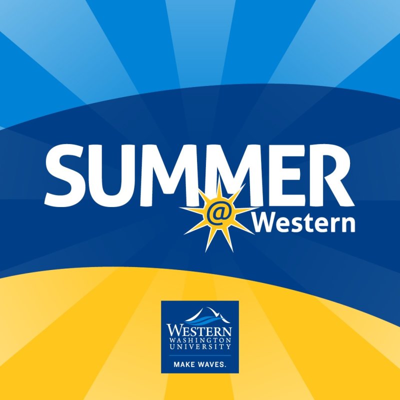 A graphic with text reading "Summer at Western."