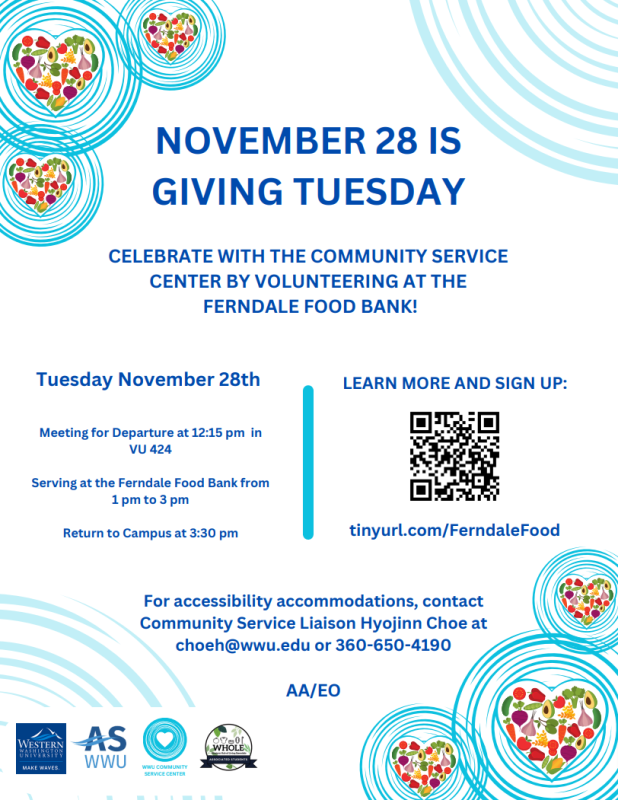 Poster with details about the Giving Tuesday event