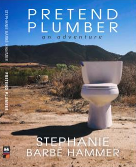 "Pretend Plumber" book cover shows a toilet sitting in the middle of a desert scene