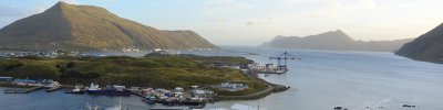 Dutch Harbor on the Aleutian island of Unalaska, the epicenter of the Bering Sea cod fishery