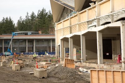 Work continues on the Carver Academic Facility renovation project on March 11, 2016. Photo by Matthew Anderson / WWU