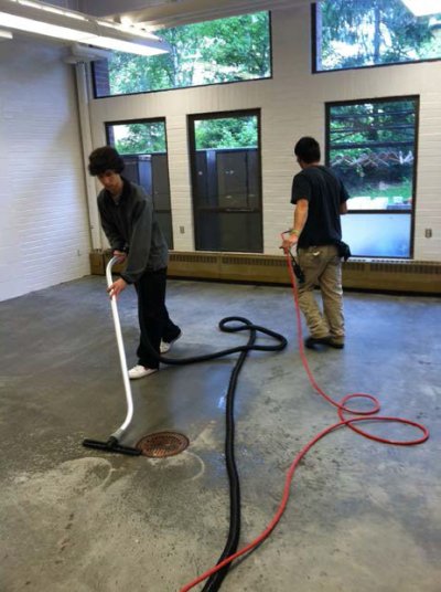 Arts Facilities Management crews have been working diligently over the past several weeks to cleanup and renew the ceramics spaces in the Arts Annex, helping the department modernize the facilities and generally sprucing up the learning environment. 