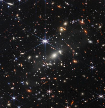 Known as Webb’s First Deep Field, this image of galaxy cluster SMACS 0723 is overflowing with detail of distant galaxies.