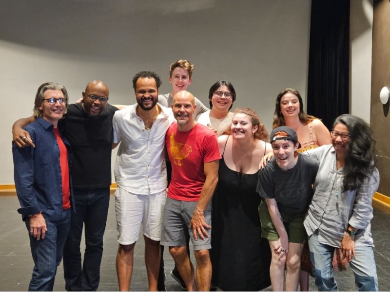 Rich Brown, Idris Goodwin, Johamy Morales, Teague Parker, Anna Olsen, Gabe O’Rourke-Dela Cruz, Bryer Ramsey and others during "The Snow Queen" workshop