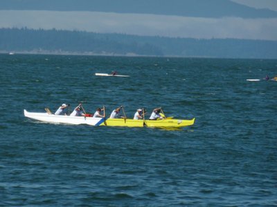 In her spare time, Chris Ohana, an associate professor at Western Washington University, enjoys many outdoor activities, including outrigger canoeing. Courtesy photo