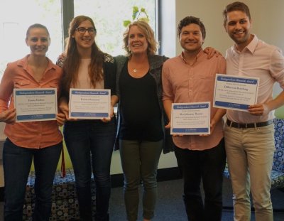 Karima Boumatar, Alex Johnston-Thomas, Dillon van Rensburg, Emma Hefton, for “Preventing Anorexia in Adolescents through Empowerment and Education (PAATEE)” Faculty Mentor: Senna Towner,  Health and Human Development